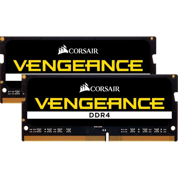 Corsair SO-DIMM 32 GB DDR4-2400 (2x 16 GB) Dual-Kit, Arbeitsspeicher (schwarz, CMSX32GX4M2A2400C16, Vengeance)
