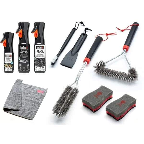 Weber Reinigungs-Set für emaillierte Gasgrills, Reinigungsmittel (10-teilig)