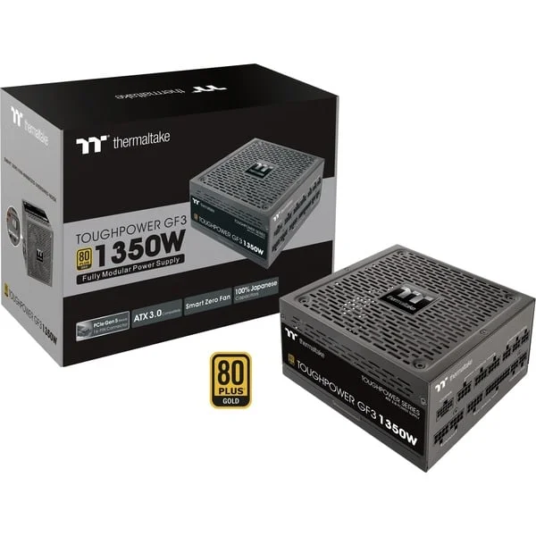Thermaltake Toughpower GF3 1350W, PC-Netzteil (schwarz, 1x 12-Pin High Power GPU, 7x PCIe, Kabel-Management, 1350 Watt)