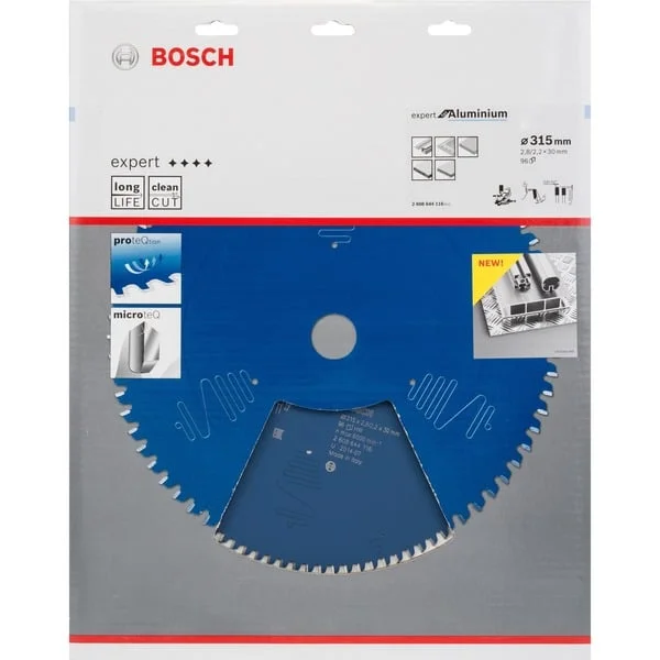 Bosch Professional Kreissägeblatt Expert for Aluminium, Ø 315mm, 96Z (Bohrung 30mm, für Kapp- & Gehrungssägen)