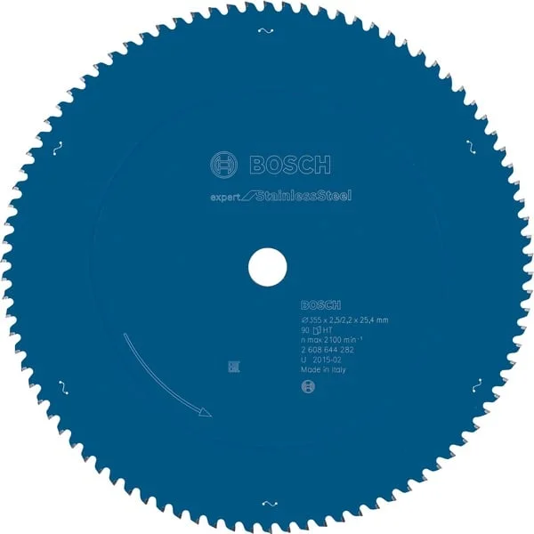 Bosch Professional EXPERT Stainless Steel Kreissägeblatt, Ø 355mm, 90Z (Bohrung 25,4mmm, für Kapp- & Gehrungssägen)