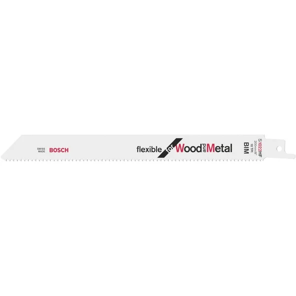 Bosch Professional Säbelsägeblatt S 1022 HF Flexible for Wood and Metal, 100 Stück (Länge 200mm)