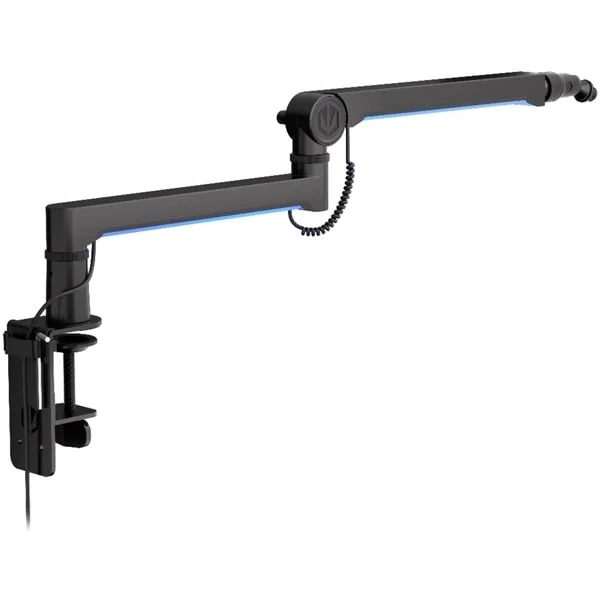 ENDORFY Mikrofonhalterung Broadcast Low Profile RGB Boom Arm (schwarz, für Mikrofone bis 2kg, LED-Hintergrundbeleuchtung)