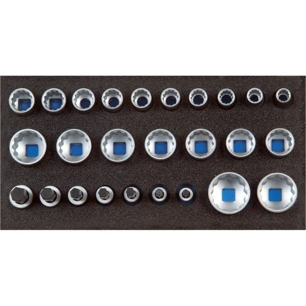 GEDORE Steckschlüsseleinsatz-Set 1/2", 26-teilig (im 1/3 Check-Tool-Modul)
