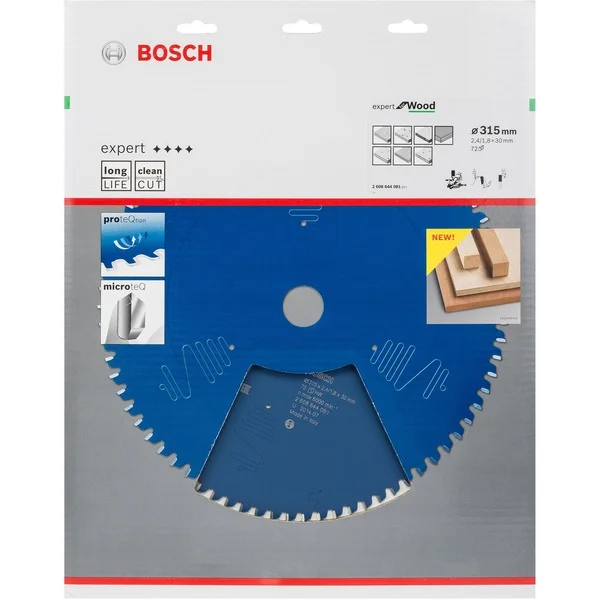 Bosch Professional EXPERT Wood Kreissägeblatt, Ø 315mm, 72Z (Bohrung 30mm, für Kapp- & Gehrungssägen)