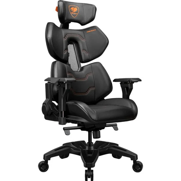 Cougar Gaming-Stuhl Terminator (schwarz/orange, Premium-Kunstleder Hyper-Dura)