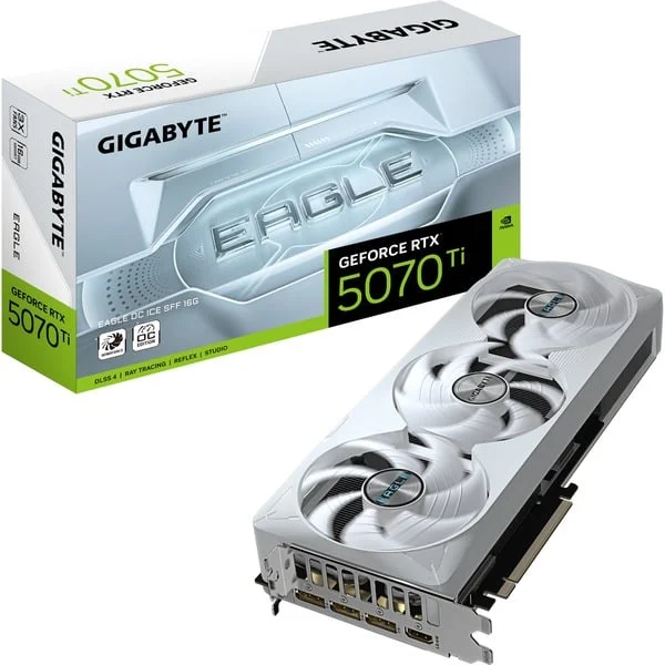 GIGABYTE GeForce RTX 5070 Ti EAGLE OC ICE 16G, Grafikkarte (DLSS 5, 3x DisplayPort, 1x HDMI 2.1)