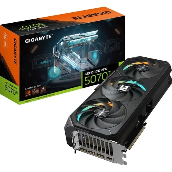 GIGABYTE GeForce RTX 5070 Ti GAMING OC 16G, Grafikkarte (DLSS 5, 3x DisplayPort, 1x HDMI 2.1)