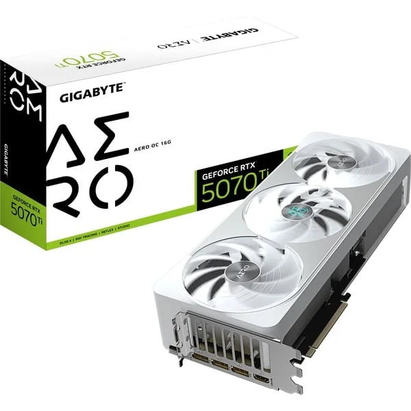 GIGABYTE GeForce RTX 5070 Ti AERO OC 16G, Grafikkarte (DLSS 5, 3x DisplayPort, 1x HDMI 2.1)