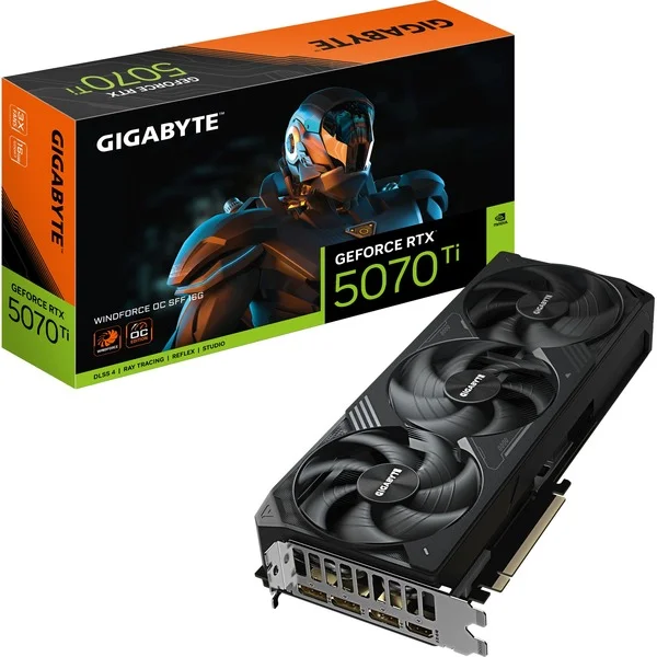 GIGABYTE GeForce RTX 5070 Ti WINDFORCE OC SFF 16G, Grafikkarte (DLSS 5, 3x DisplayPort, 1x HDMI 2.1)