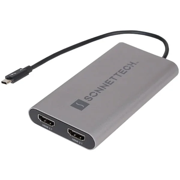 Sonnet Adapter Thunderbolt 3 > Dual 4K HDMI 2.1 (grau/schwarz)