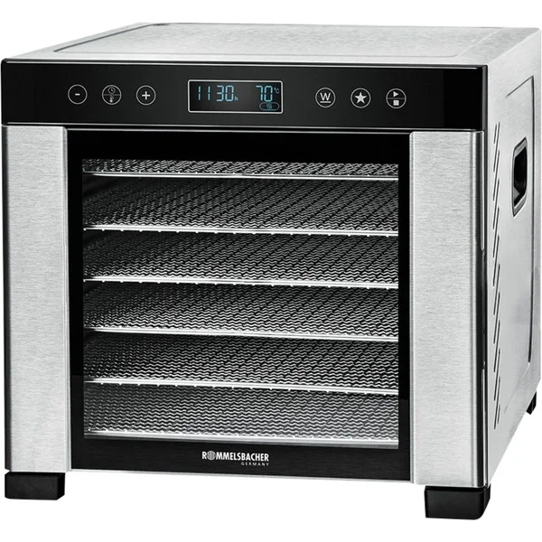 Rommelsbacher Dörrautomat DA 950 (edelstahl/schwarz, 600 Watt, Dörrfläche 30,5cm x 33cm pro Ebene)
