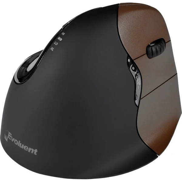 Evoluent Vertical Mouse 4, Maus (schwarz/braun, Klein)
