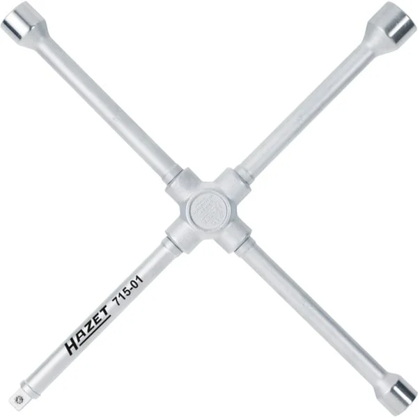 Hazet Kreuzschlüssel für PKW 715-01, 1/2", Radkreuz (bis 500Nm geprüft)