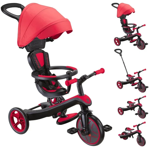 GLOBBER Explorer Trike 4 in 1, Kinderfahrzeug (rot)