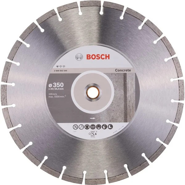 Bosch Professional Diamanttrennscheibe Standard for Concrete, Ø 350mm (Bohrung 25,4mm)