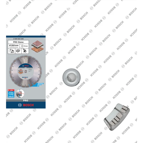 Bosch Professional PRO Stone Diamanttrennscheibe, Ø 350mm (Bohrung 20 / 25,4mm)