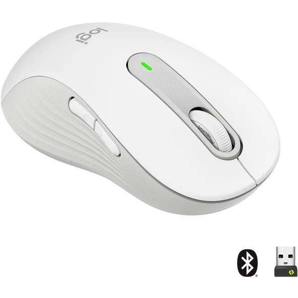 Logitech Signature M650 L Left Wireless, Maus (weiß, Größe L, für Linkshänder)