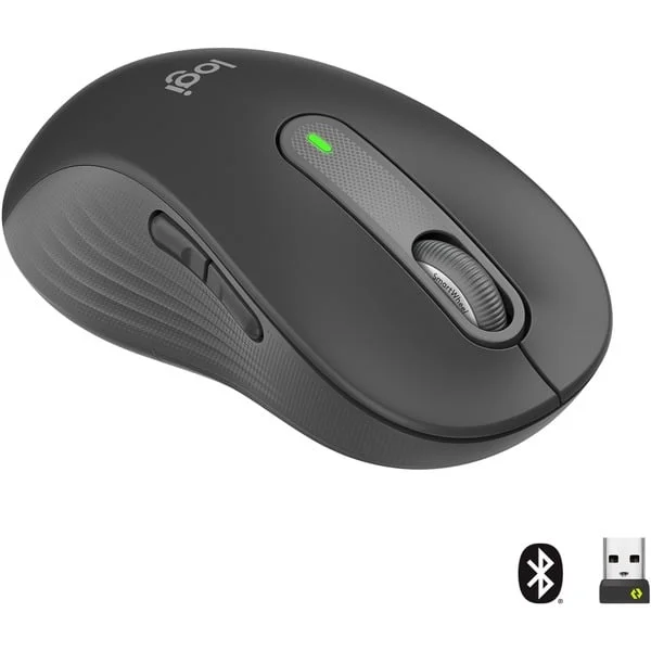 Logitech Signature M650 L Left Wireless, Maus (graphit, Größe L, Chromebook zertifiziert, für Linkshänder)