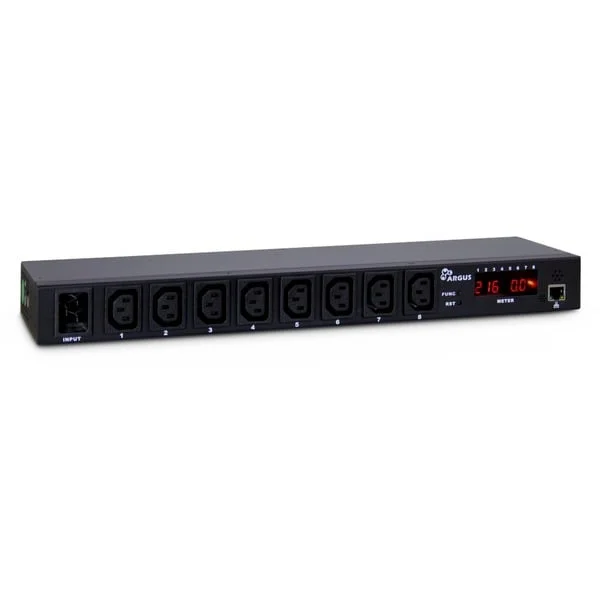 Inter-Tech 19" Steckdosenleiste Argus SW-0816, 8-fach (schwarz, per Fernzugang via Webinterface schaltbar)