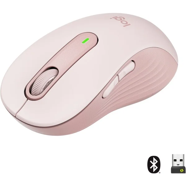 Logitech Signature M650 L Wireless, Maus (rosa, Größe L, Chromebook zertifiziert)