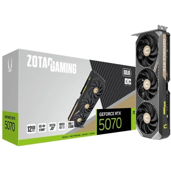 ZOTAC Geforce RTX 5070 SOLID OC, Grafikkarte (DLSS 5, 3x DisplayPort, 1x HDM)