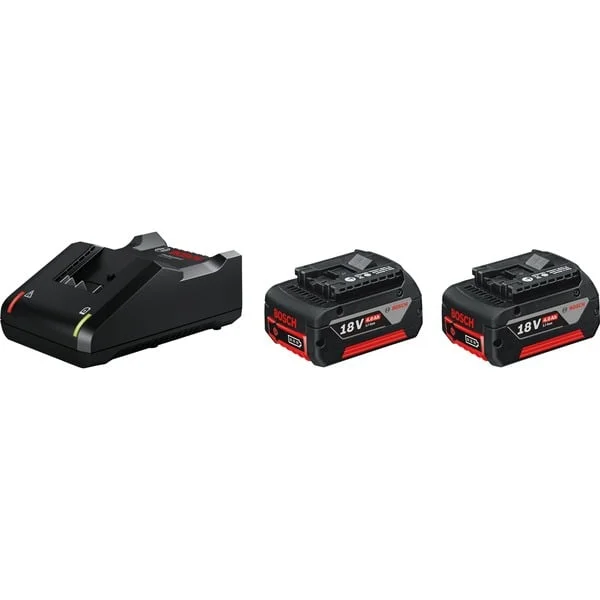 Bosch Professional PRO Starter-Set 18V (2x GBA 18V 4,0Ah + GAL 18V-40 Professional), Ladegerät (schwarz, 2x Akku + Ladegerät, AMPShare Alliance)