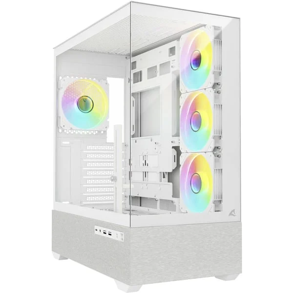 Sharkoon AK7 ARGB , Tower-Gehäuse (weiß, Tempered Glass x 2)