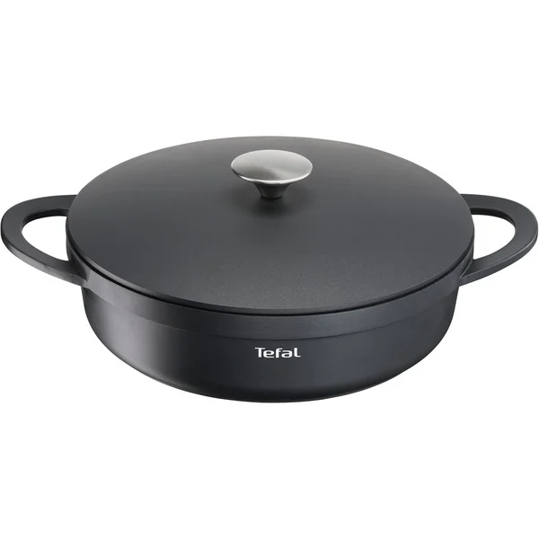 Tefal Servierpfanne Trattoria, Ø 28cm (schwarz, mit Deckel)