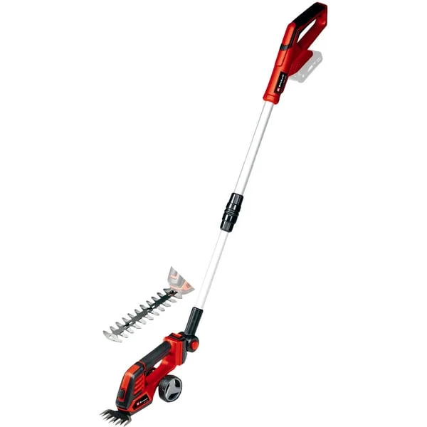 EINHELL Power X-Change Akku-Grasschere/ -Strauchschere GE-CG 18/100 Li T-Solo, 18Volt (rot/schwarz, ohne Akku und Ladegerät, mit Teleskop-Stiel)