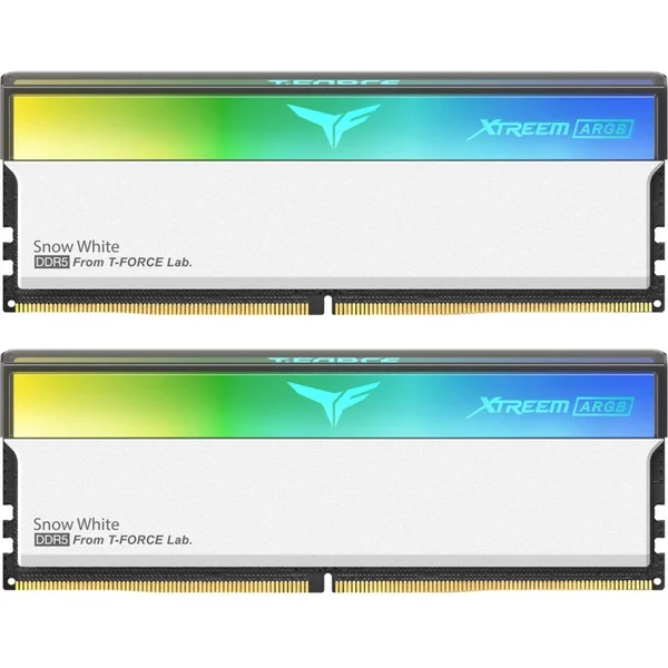 Team Group DIMM 32 GB DDR5-6000 (2x 16 GB) Dual-Kit, Arbeitsspeicher (weiß, FFAD532G6000HC30DC01, XTREEM ARGB, INTEL XMP, AMD EXPO)