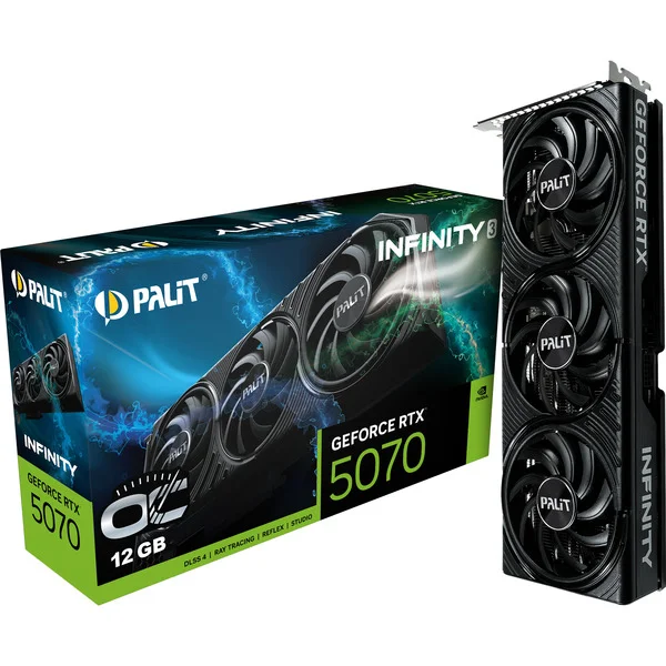 Palit GeForce RTX 5070 Infinity 3 OC, Grafikkarte (DLSS 5, 3x DisplayPort, 1x HDMI 2.1)