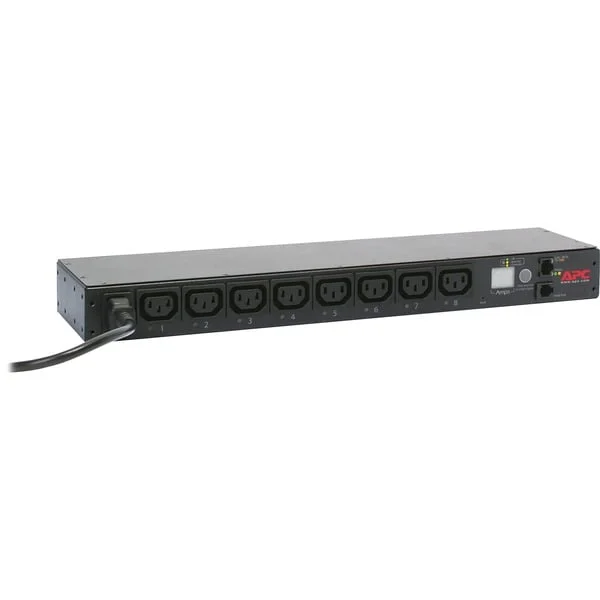 APC Rack PDU, mit Schaltfunktion, 1 HE, 12 A/208 V, 10 A/230 V, (8) C13, Verteiler (schwarz, AP7920B)