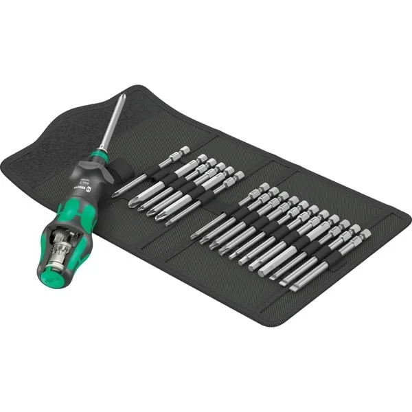 Wera Kraftform Kompakt Turbo 1, 19-teilig, Steckschlüssel (schwarz/grün)