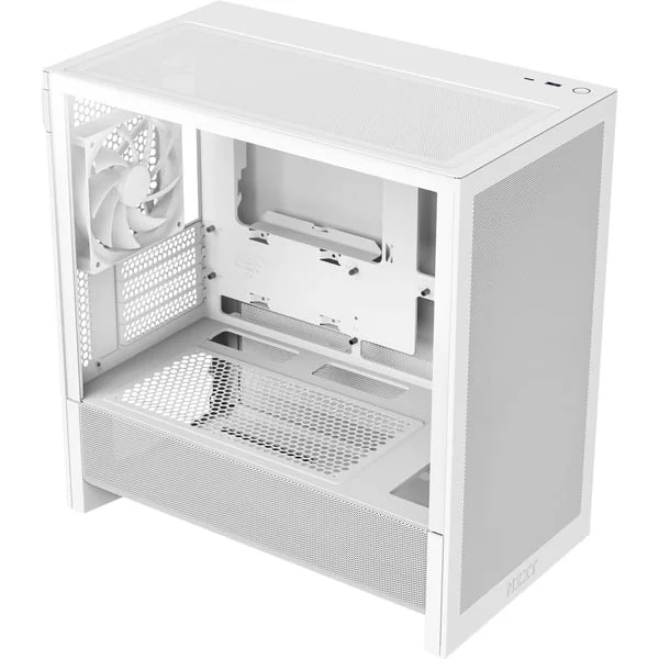 NZXT H3 Flow , Tower-Gehäuse (weiß (matt), Tempered Glass)