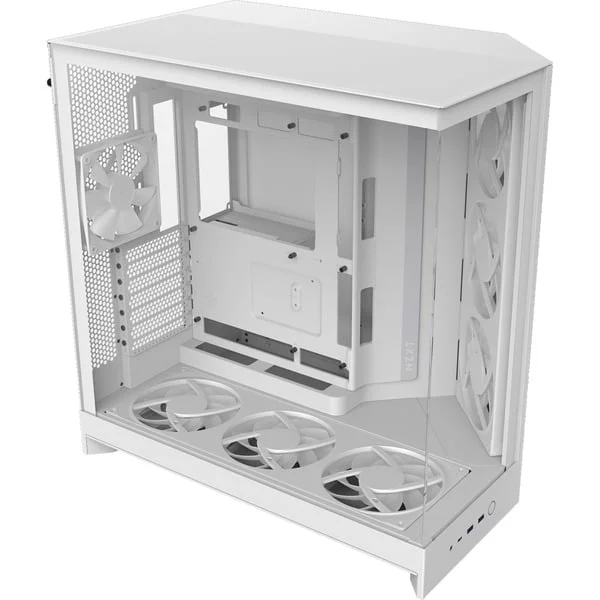 NZXT H9 Flow RGB+ , Tower-Gehäuse (weiß (matt), Temperd Glass x 2)