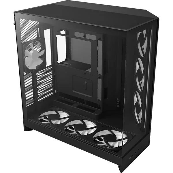 NZXT H9 Flow RGB+ , Tower-Gehäuse (schwarz (matt), Temperd Glass x 2)