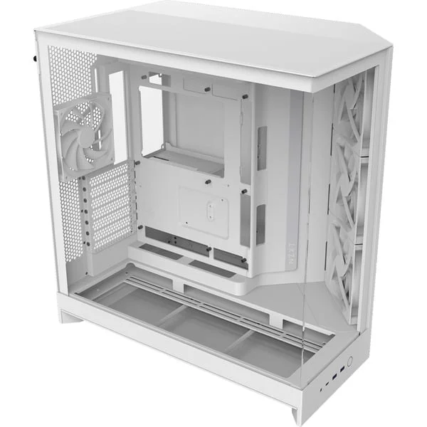 NZXT H9 Flow , Tower-Gehäuse (weiß (matt), Tempered Glass x 2)