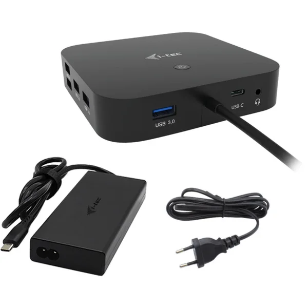 i-tec USB-C Triple Display Docking Station, Dockingstation (USB-C, HDMI, DP, PD, mit Ladegerät)
