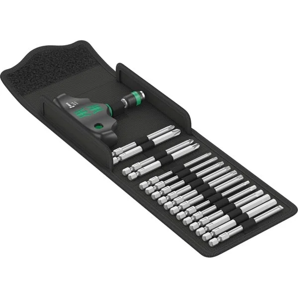 Wera Kraftform Kompakt 400, 17-teilig, Steckschlüssel (schwarz/grün, Quergriff)