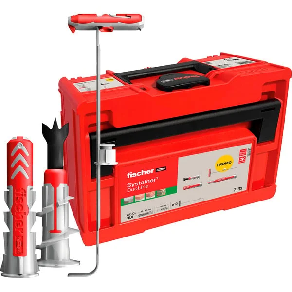 fischer Dübel DuoLine Tanos-Box M173 (hellgrau/rot, 713-teilig)