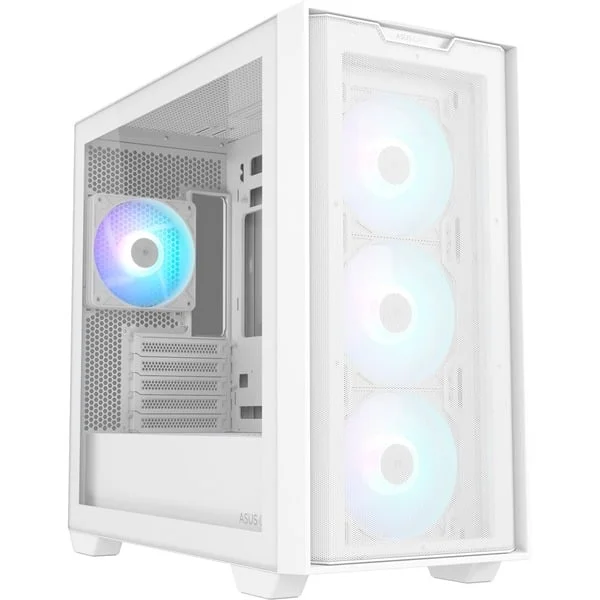 ASUS A21 PLUS TG ARGB , Tower-Gehäuse (weiß, Tempered Glass)