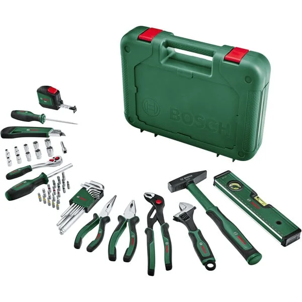 Bosch Heimwerken & Garten Advanced Hand Tool S, 52-teilig, Werkzeug-Set (grün, mit Werkzeugkoffer)