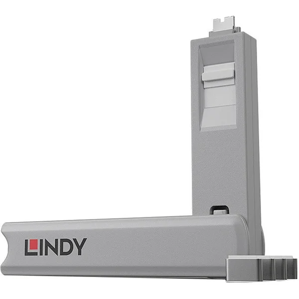 Lindy USB Typ C Port Schlüssel mit 4 Schlössern, Schloss (Code Weiß)