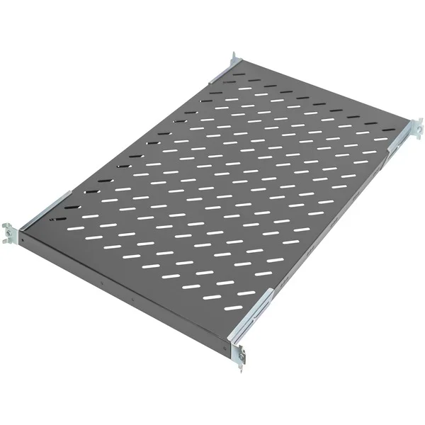 Digitus Fachboden zum Festeinbau in 483 mm (19")-Schränke (schwarz, 1 Höheneinheit)