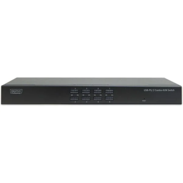 Digitus KVM Switch USB/PS2 8port, KVM-Switch (schwarz)