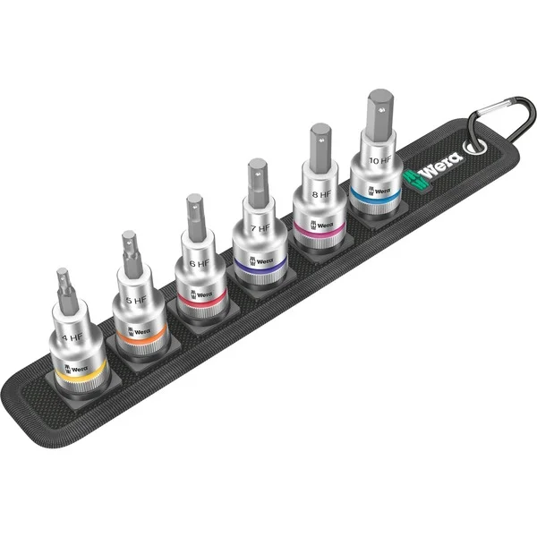 Wera Belt C 2 Zyklop Steckschlüsseleinsatz-Satz, 1/2" (schwarz, 6-teilig, mit Haltefunktion)