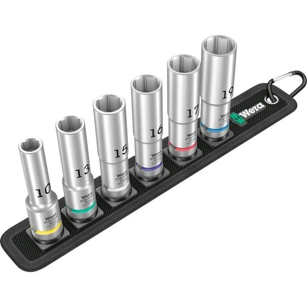 Wera Belt C Deep 1 Steckschlüsseleinsatz-Satz, 1/2" (schwarz, 6-teilig, lang)