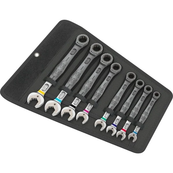 Wera 6000 Joker 8 Imperial Set 1, 8-teilig, Schraubenschlüssel (Ringratschenschlüssel mit Haltefunktion, zöllig)