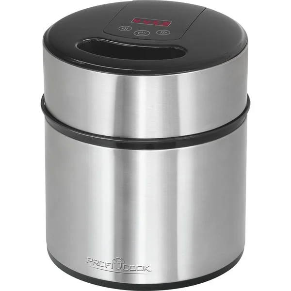 ProfiCook Eismaschine PC-ICM 1140 (edelstahl/schwarz, für 1.800ml Eiscreme, 12 Watt)